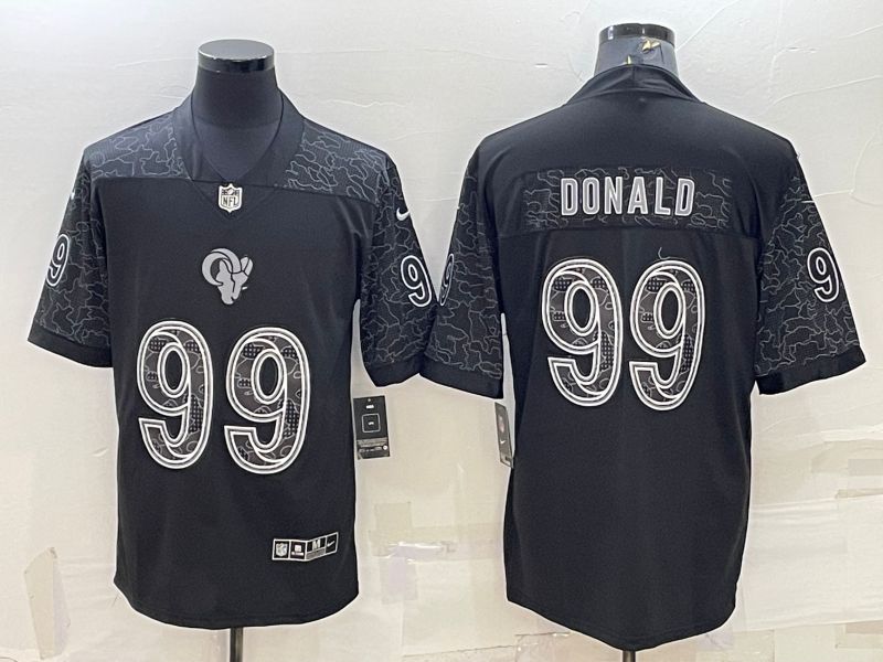 Men Los Angeles Rams #99 Donald Black Reflector 2022 Nike Limited NFL Jersey